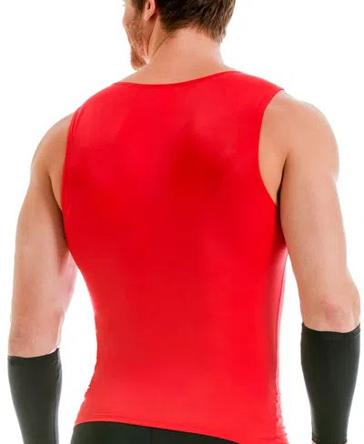 Instaslim Men's Big & Tall Compression Activewear Muscle Tank Top In Red