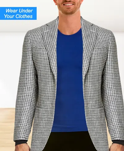 Instaslim Men's Big & Tall Compression Activewear Short Sleeve Crewneck T-shirt In Blue