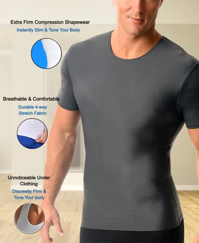 Instaslim Men's Activewear Raglan Short Sleeve Crewneck T-shirt In Gray