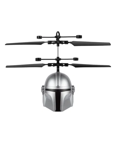 World Tech Toys Star Wars The Mandalorian Mando Helmet Sculpted Head Ufo Helicopter In Black