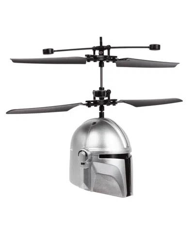 World Tech Toys Star Wars The Mandalorian Mando Helmet Sculpted Head Ufo Helicopter In Black