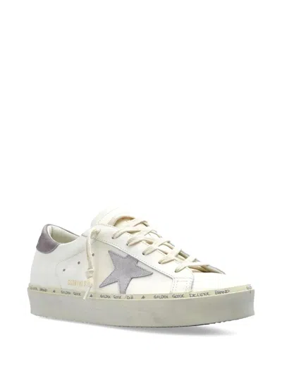 Golden Goose Hi Star Leather Platform Sneakers In White