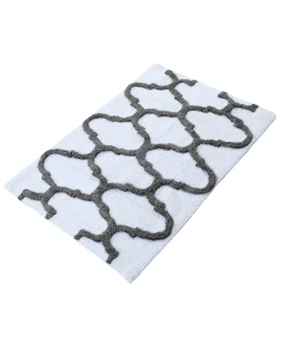 Saffron Fabs Geometric Non-skid Cotton Bath Rug, 24" X 36" In Multi