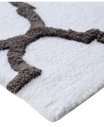 Saffron Fabs Geometric Non-skid Cotton Bath Rug, 24" X 36" In Multi