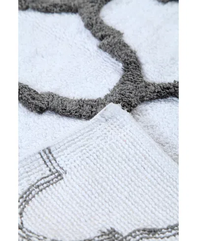 Saffron Fabs Geometric Non-skid Cotton Bath Rug, 24" X 36" In Multi