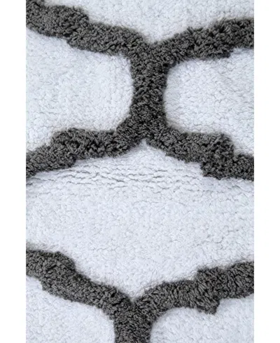Saffron Fabs Geometric Non-skid Cotton Bath Rug, 24" X 36" In Multi