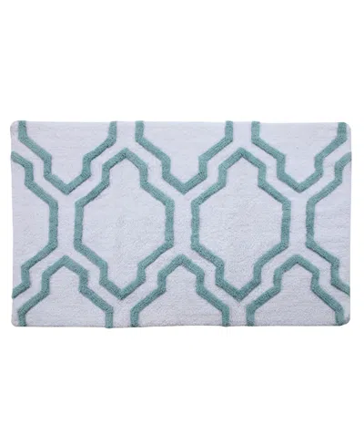Saffron Fabs Quatrefoil Non-skid Cotton 2-pc. Bath Rug Set