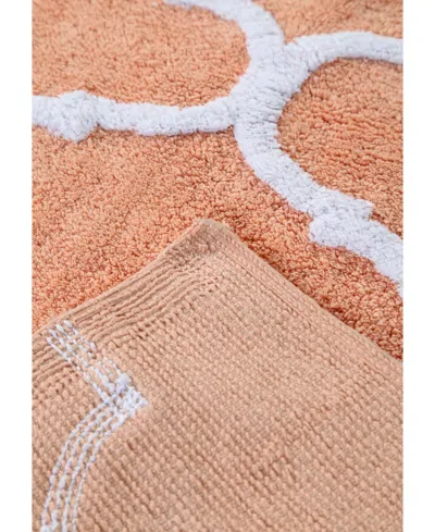 Saffron Fabs Geometric Non-skid Cotton Bath Rug, 30" X 50"