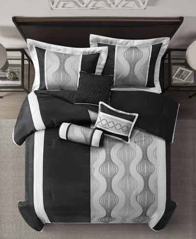 Stratford Park Kath 7-piece Comforter Set, Queen In Silver