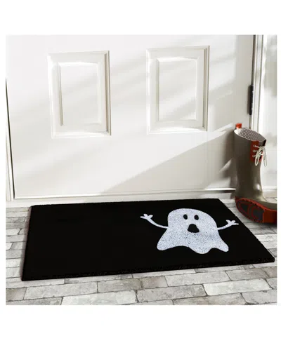 Home & More Ghost Halloween Coir/vinyl Doormat, 17" X 29" In Multi