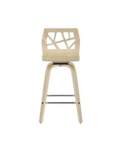 Lumisource Folia Mid-century Modern Counter Stool, Set Of 2