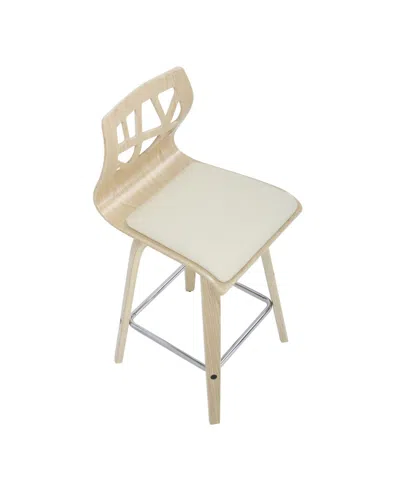 Lumisource Folia Mid-century Modern Counter Stool, Set Of 2