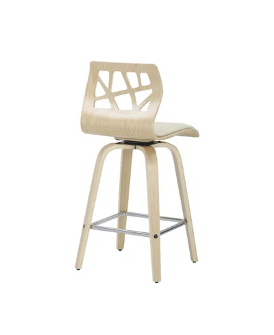Lumisource Folia Mid-century Modern Counter Stool, Set Of 2