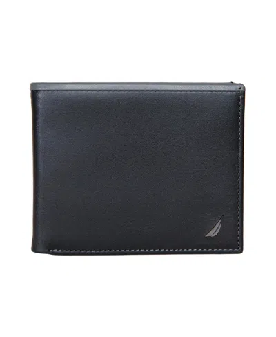 Nautica Men's Pop J Class Bifold Wallet In Black