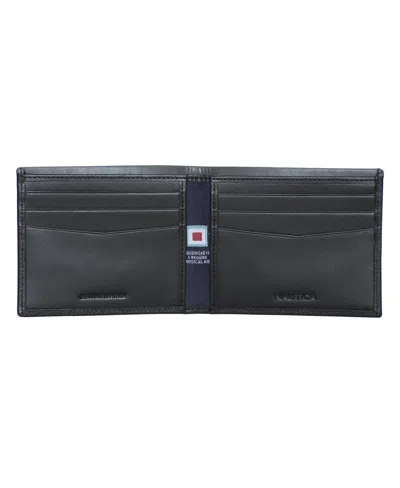 Nautica Men's Pop J Class Bifold Wallet In Black