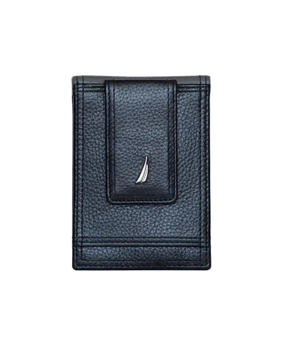 Nautica Men's Front Pocket Leather Wallet In Blue