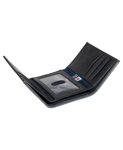 Nautica Men's Pop J Class Trifold Wallet In Black
