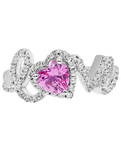 Macy's Women's 'love' Message Ring In Sterling Silver In Metallic