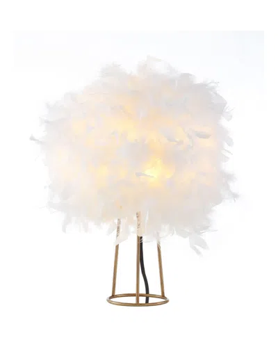 Jonathan Y Stork 16" Feather Led Table Lamp In Multi