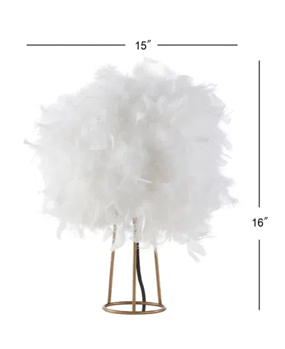 Jonathan Y Stork 16" Feather Led Table Lamp In Multi