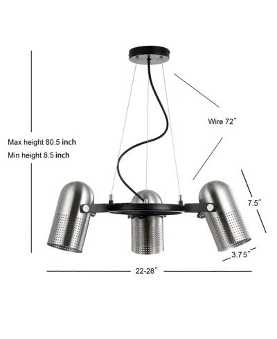 Jonathan Y Loki 22" 3-light Adjustable Metal Led Pendant