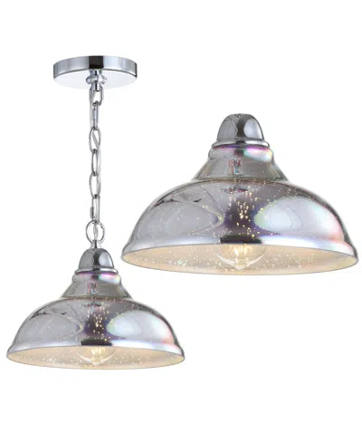 Jonathan Y Nira 9.75" Adjustable 3d Color Burst Glass/metal Pendant