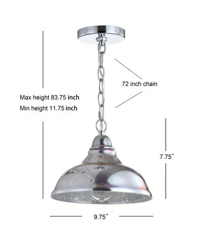 Jonathan Y Nira 9.75" Adjustable 3d Color Burst Glass/metal Pendant