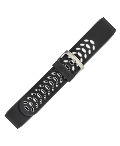 Withit Black And Grey Silicone Sport Band Designed For Fitbit Charge 2 In Multi