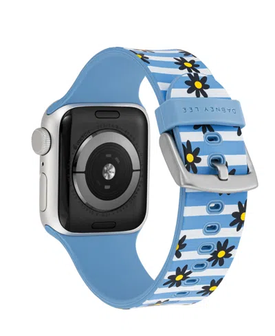 Withit Blue Flower Child Silicone Band By Dabnee Lee Designed For Apple Watch 42mm (series 10) & 38/40/41mm In Blue