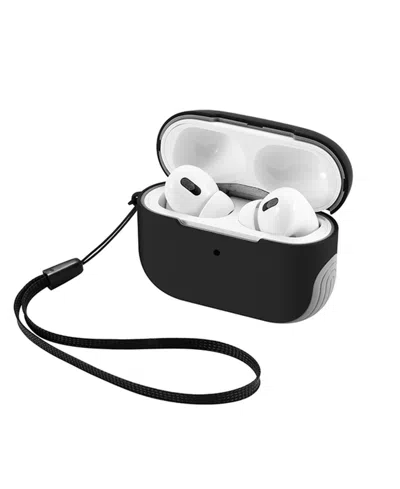Withit Black And Grey Sport Cover Designed For Apple Airpods Pro In Black