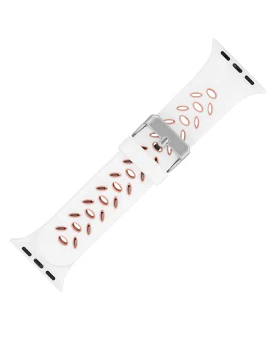 Withit White And Pink Silicone Sport Band Designed For Apple Watch 42mm (series 1-3 Only) & 44/45/46/49mm ( In Blue