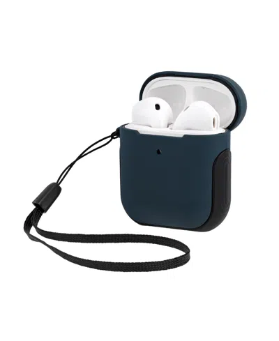 Withit Bluestone And Black Sport Cover Designed For Apple Airpods In Blue
