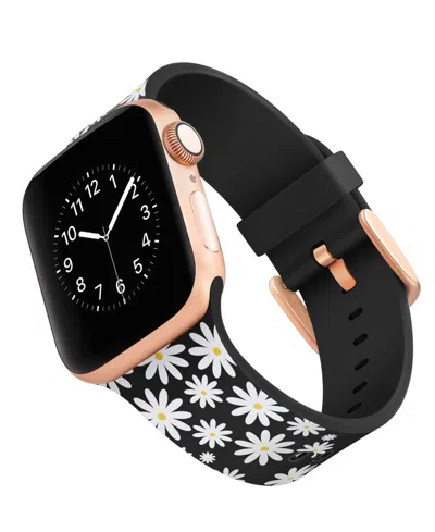 Withit Daisy Darling Silicone Band By Dabnee Lee Designed For Apple Watch 42mm (series 1-3 Only) & 44/45/46 In Black