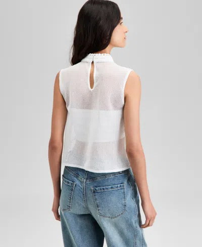 And Now This Now This Womens Cotton Floral Applique Sleeveless Top P Xxs 4x Exclusively At Macys In White