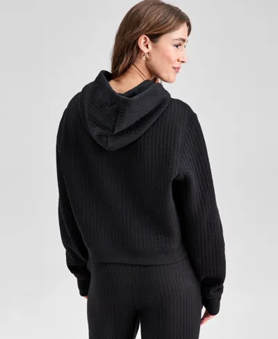 And Now This Petite Quilted Lounge Sweatshirt, Macy's Exclusive In Black