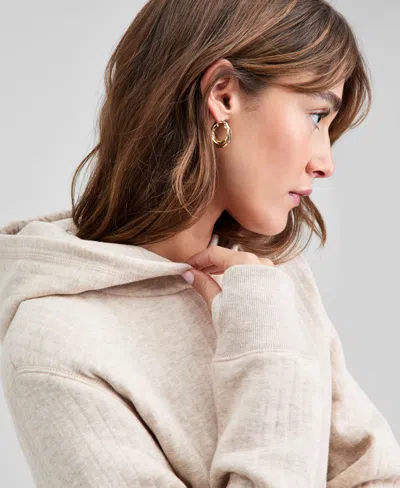 And Now This Petite Quilted Lounge Sweatshirt, Macy's Exclusive In White