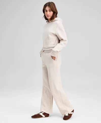 And Now This Petite Quilted Lounge Bottom Straight Leg Pants, Macy's Exclusive In Brown