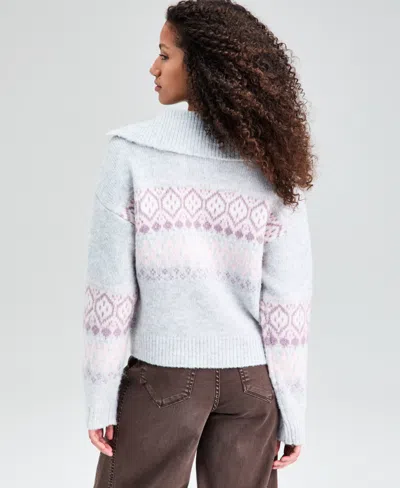 And Now This Petite Fair Isle Long-sleeve Sweater, Macy's Exclusive In Multi