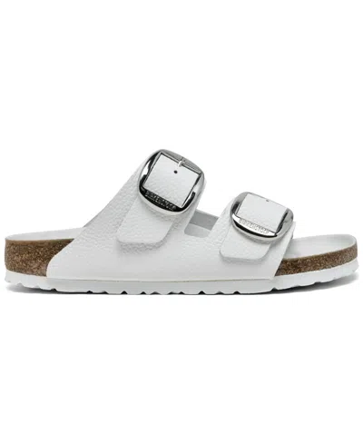 Birkenstock Women's Arizona Big Buckle Oiled Leather Sandals From Finish Line In White
