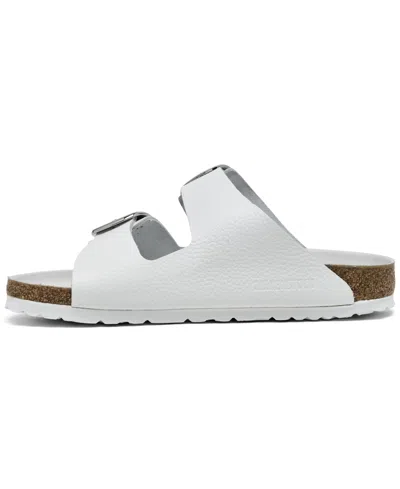 Birkenstock Women's Arizona Big Buckle Oiled Leather Sandals From Finish Line In White