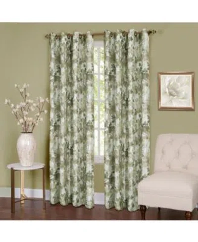 Achim Tranquil Lined Grommet Window Curtain Panels In Silver