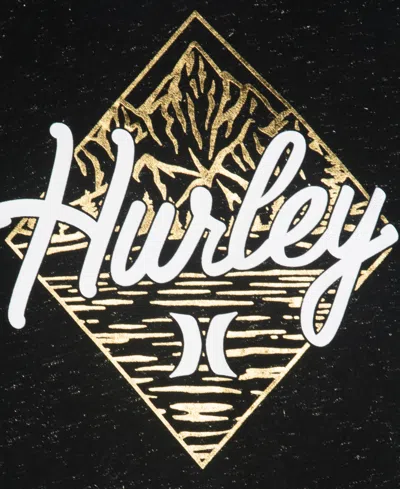 Hurley Girls 7-16 Lurex Fleece Crewneck In Blue