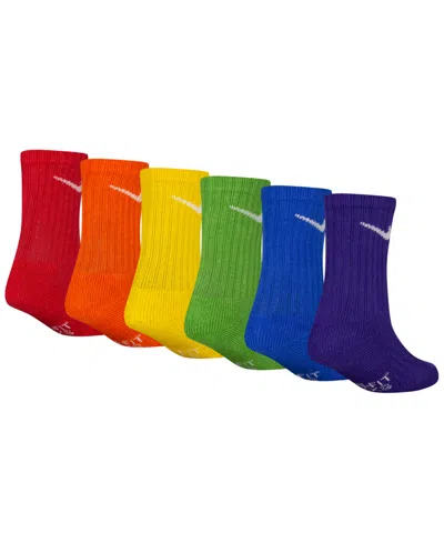 Nike Little Kids 6-pk. Performance Crew Socks In Multi