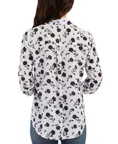 Bcx Juniors' Floral-print Shirt In White