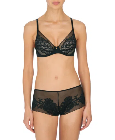 Natori Women's Flora Contour Underwire Bra 721150 In Black
