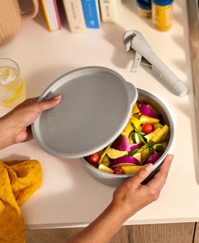 Bella 8-piece Removable Handle Nonstick Ceramic Cookware Set In Brown