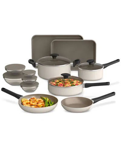 Bella 21-piece Nonstick Cookware, Bakeware & Bowls Set In Brown