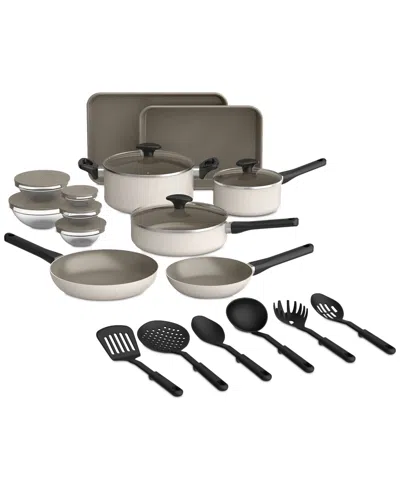 Bella 21-piece Nonstick Cookware, Bakeware & Bowls Set In Brown