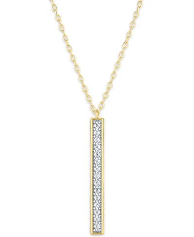 Macy's 2-pc. Diamond Necklace Set (1/4 Ct. T.w.) In 14k Yellow Gold Over Sterling Silver In Gold