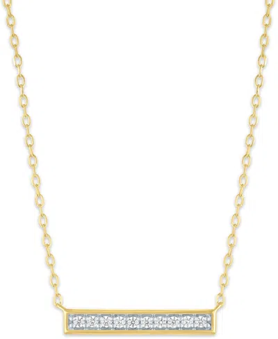 Macy's 2-pc. Diamond Necklace Set (1/4 Ct. T.w.) In 14k Yellow Gold Over Sterling Silver In Gold